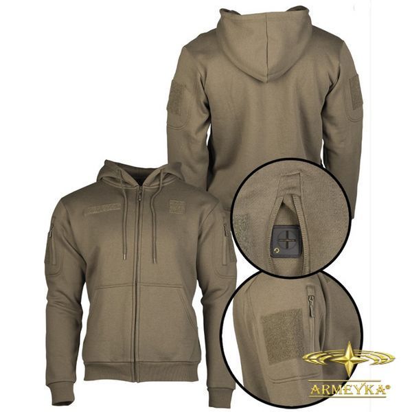 Спортивна куртка Tactical Hoodie (толстовка) Mil-Tec, Olive, Німеччина