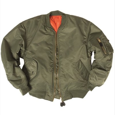 Куртка ma1 flight jacket (bomber) олива комбінований, Mil-Tec Німеччина 10402001 фото