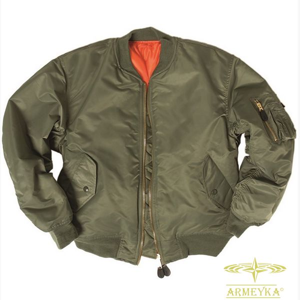 Куртка ma1 flight jacket (bomber) олива комбінований Mil-Tec Німеччина 10402001 фото