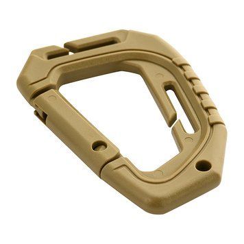 Карабін тактичний molle, койот, пластик (PRC)