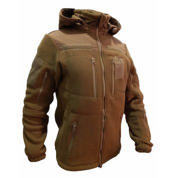 Фліс, тактична кофта з капюшоном, койот