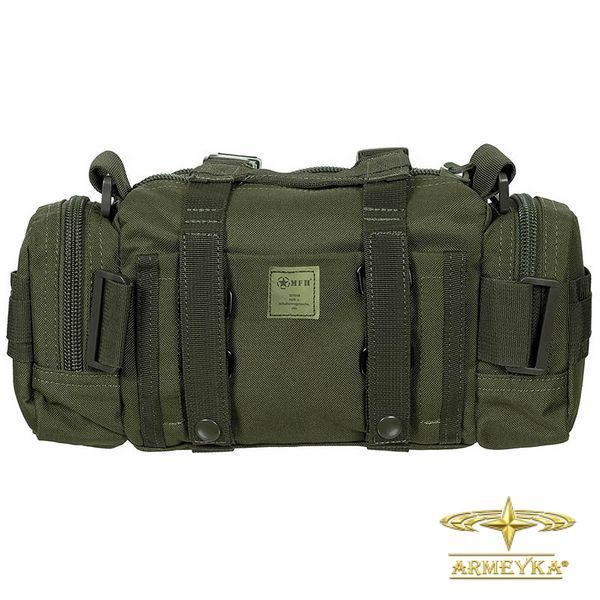 Сумка тактична hip and shoulder bag &mdash; модульна/поясна/через плече, олива. MFH Німеччина