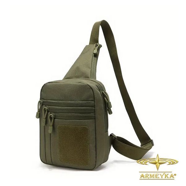 Сумка тактическая sling bag multifunctional с скрытым ношением оружия олива оксфорд PRC