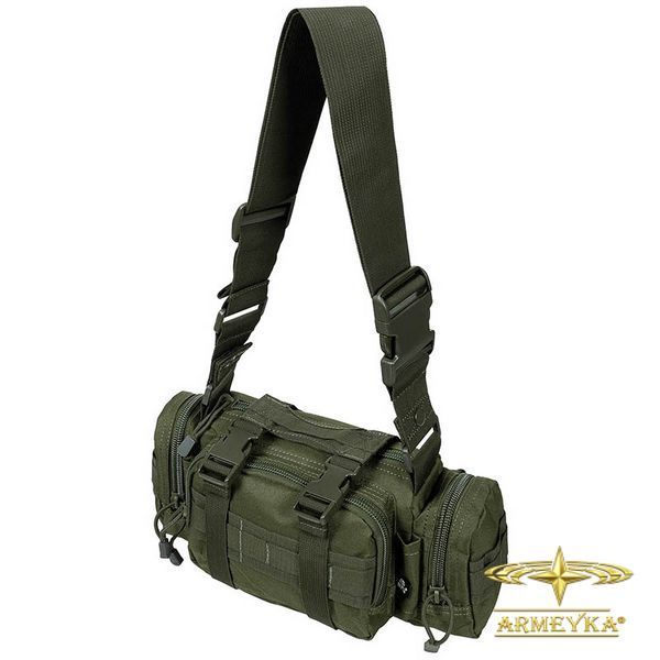 Сумка тактична hip and shoulder bag &mdash; модульна/поясна/через плече, олива. MFH Німеччина