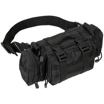 Сумка тактична hip and shoulder bag &mdash; модульна/поясна/через плече, чорна. MFH Німеччина
