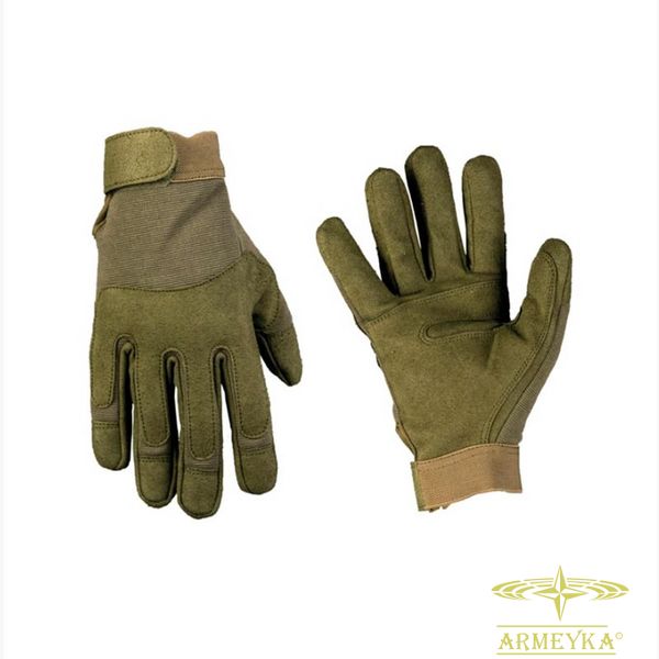 Рукавички army gloves синтетична шкіра олива Mil-Tec Німеччина 12521001 фото