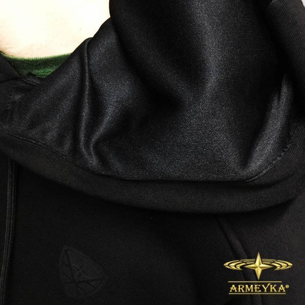 Спортивная кофта tactical hoodie черный трехнитка UA