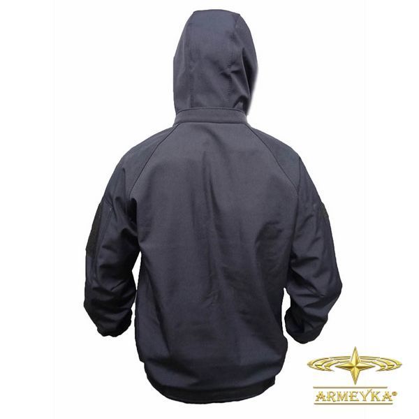 Куртка дснс, укороченная, ветро/влагостойкая softshell темно-синий софшел UA