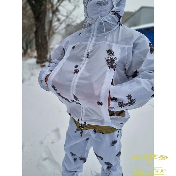 Маскувальний костюм зимовий (з кавером на шолом) ляпка поліестер waterproof UA 107640 фото
