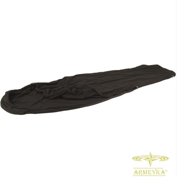 Простынь вставка/спальный мешок, в чехле черный флис Mil-Tec Германия 14114002 фото