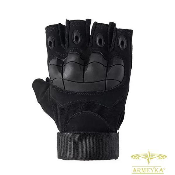 Перчатки тактические, беспалые, с защитой черный комбинированный PRC Y150006A фото