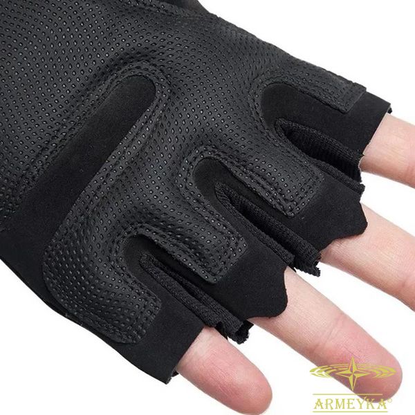 Перчатки тактические, беспалые, с защитой черный комбинированный PRC Y150006A фото