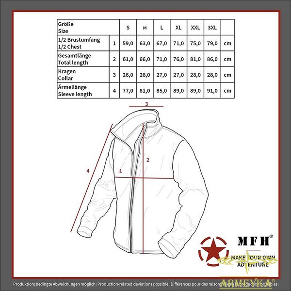 Термокуртка jacket thermal pcs, британських НД (level vii) койот синтетика MFH Німеччина 03680B фото
