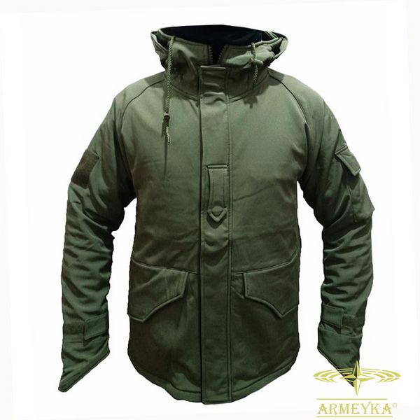 Куртка ветро/влагостойкая softshell, m65 style олива софшел PRC Y030017B фото