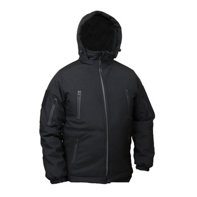 Куртка зимова, вітро/вологостійка softshell чорний софшел UA Y030002A фото