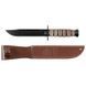 Тактичний ніж USMC Combat Knife, шкіряна рукоятка, MFH Німеччина