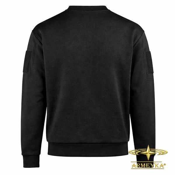 Кофта, tactical sweatshirt round neck, чорний. MilTec Німеччина.