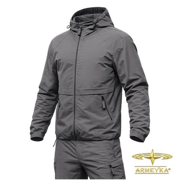 Куртка тактическая (ветровка) lightweight combat micro rip-stop серый вискоза UA