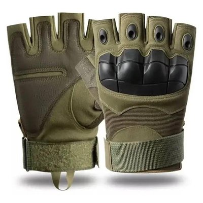 Перчатки тактические, беспалые, с защитой олива комбинированный PRC Y150006B фото