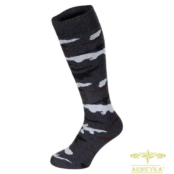 Термошкарпетки армійські (подовжені) scarpa gray camo 35% polyester, 63% cotton, 2% spandex Оригінал Італія 13530U фото