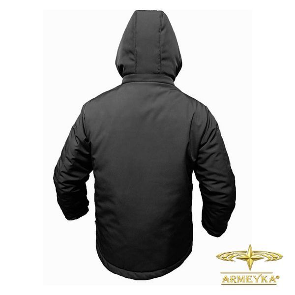 Куртка нацполиция зимняя,ветро/влагостойкая, с подкладкой omni-heat черный softshell UA