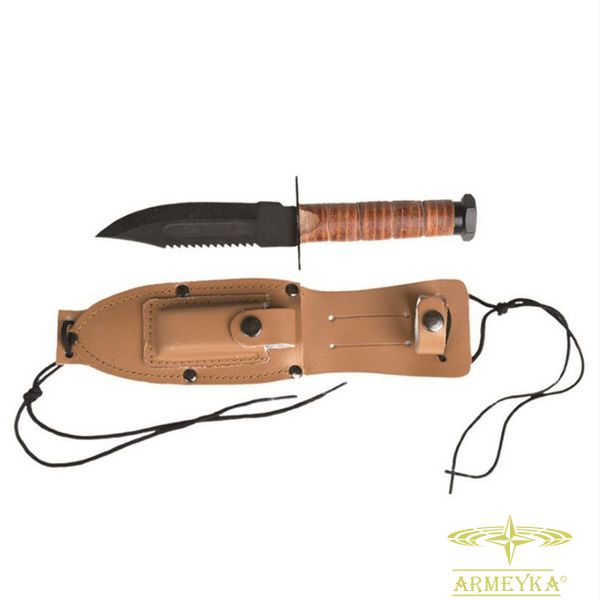 Нож us pilot survival knife комбинированный нержавеющая сталь Mil-Tec Германия 15367100 фото
