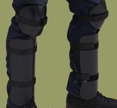 Балістичний захист shin & knee (коліно+гомілка). чорний пластик, Оригінал Британія 124597 фото