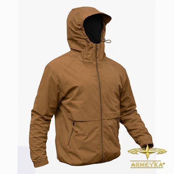 Куртка тактическая (ветровка) lightweight combat micro rip-stop койот вискоза UA