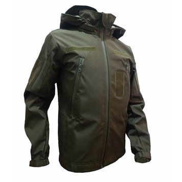 Куртка тактическая, ветро/влагостойкая softshell omni-heat олива софтшел UA
