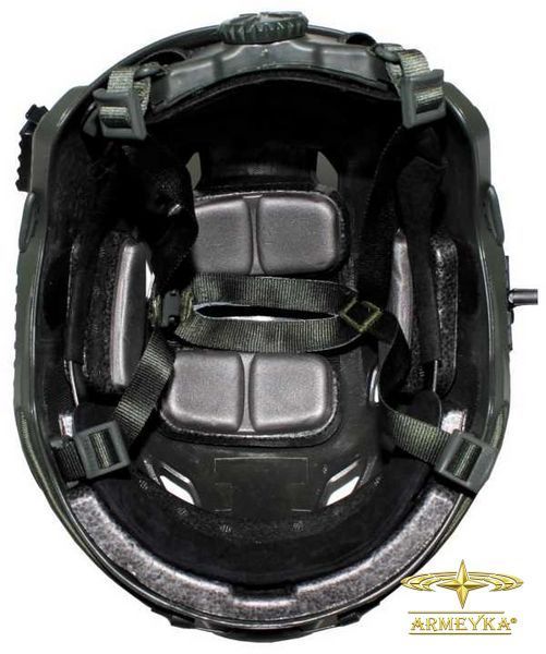 Шолом тренувальний/страйкбольний US Helmet, FAST-paratroopers (з рейлінгами). Олива. MFH Німеччина.