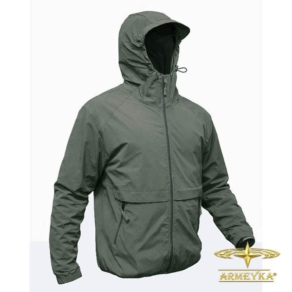 Тактична куртка-вітровкаlightweight combat micro rip-stop, полегшена, олива. UA.